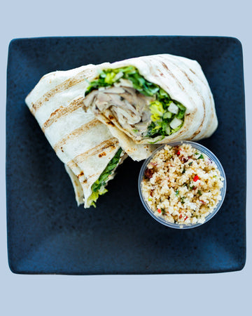 Chicken Wrap with Rainbow Couscous Salad