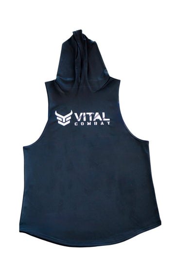 Sweat à capuche sans manches