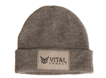 Beanie style 1 with Leather Logo